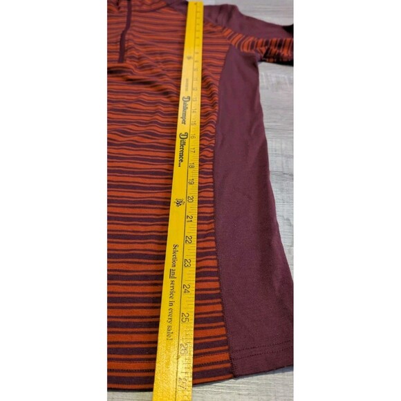 Ibex Sweater Men's Sz M Merino Wool 1/4 Zip Woolies 2 Base Layer Striped READ - Picture 7 of 8